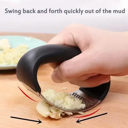 Premium Stainless Steel Garlic Rocker Press - Compact, Durable, and Rust-Resistant Kitchen Gadget - A-1 Thread Vault