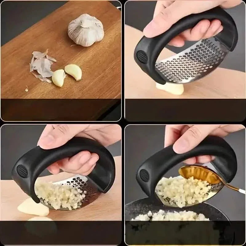 Premium Stainless Steel Garlic Rocker Press - Compact, Durable, and Rust-Resistant Kitchen Gadget - A-1 Thread Vault