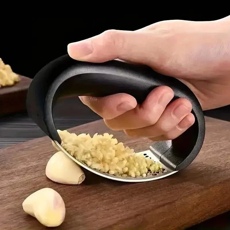 Premium Stainless Steel Garlic Rocker Press - Compact, Durable, and Rust-Resistant Kitchen Gadget - A-1 Thread Vault