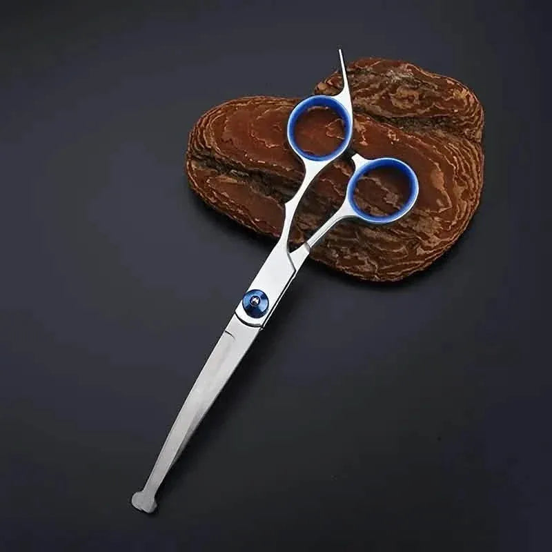 Premium Stainless Steel Grooming Scissors Set for Pet with Safety Round Tip - A-1 Thread Vault