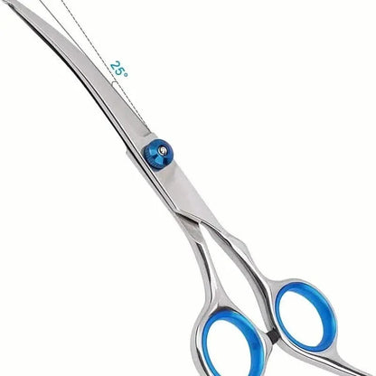 Premium Stainless Steel Grooming Scissors Set for Pet with Safety Round Tip - A-1 Thread Vault