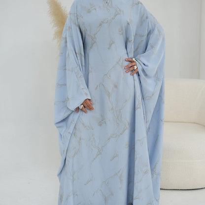 Print Batwing Sleeve Maxi Dress(MA446) - A-1 Thread Vault