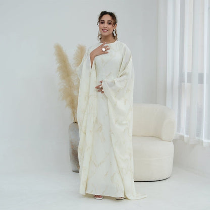 Print Batwing Sleeve Maxi Dress(MA446) - A-1 Thread Vault