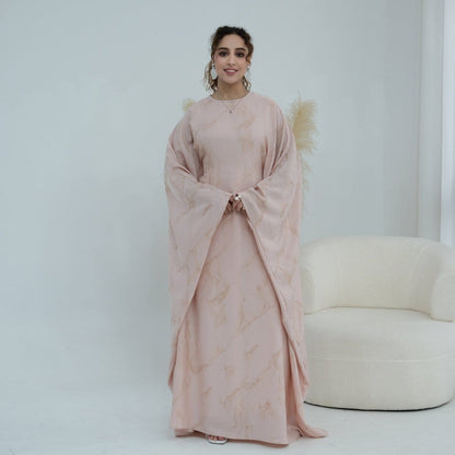 Print Batwing Sleeve Maxi Dress(MA446) - A-1 Thread Vault