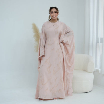 Print Batwing Sleeve Maxi Dress(MA446) - A-1 Thread Vault