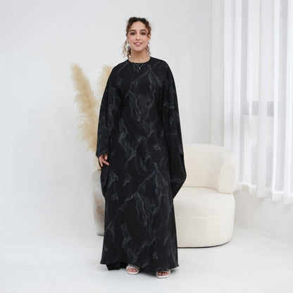 Print Batwing Sleeve Maxi Dress(MA446) - A-1 Thread Vault