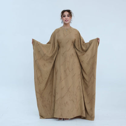 Print Batwing Sleeve Maxi Dress(MA446) - A-1 Thread Vault