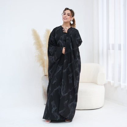 Print Batwing Sleeve Maxi Dress(MA446) - A-1 Thread Vault