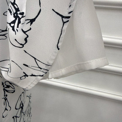 Printed Double-Layer Open Abaya & Hijab Set(MOA324) - A-1 Thread Vault