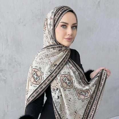 Printed Hijab Scarf(MH239) - A-1 Thread Vault