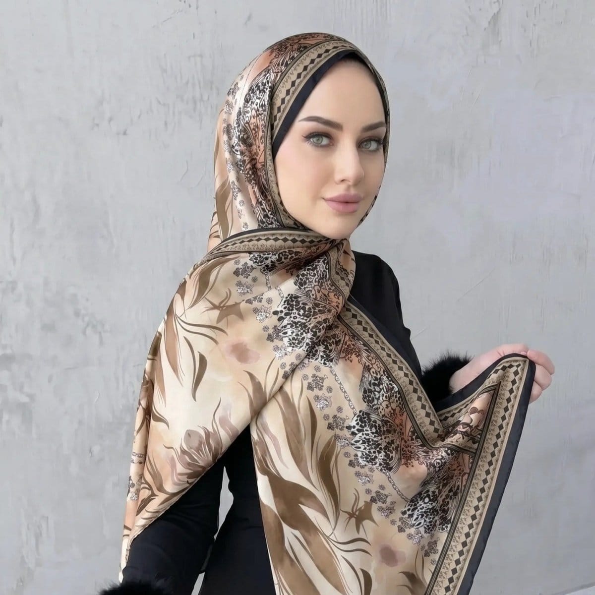 Printed Hijab Scarf(MH239) - A-1 Thread Vault