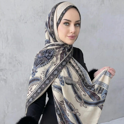 Printed Hijab Scarf(MH239) - A-1 Thread Vault