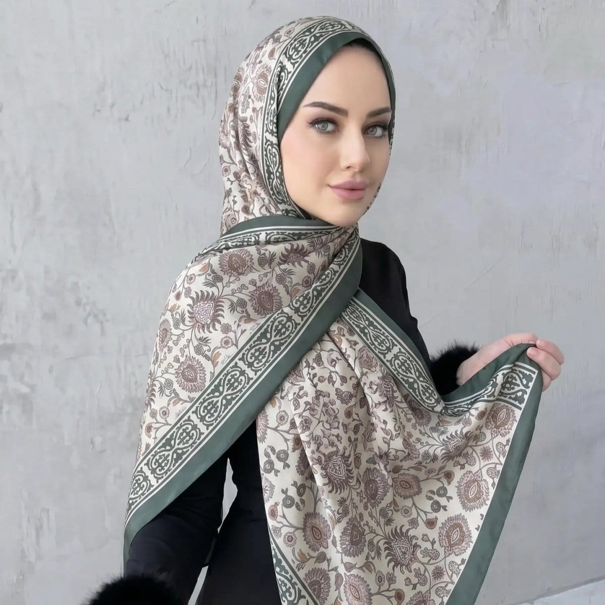 Printed Hijab Scarf(MH239) - A-1 Thread Vault