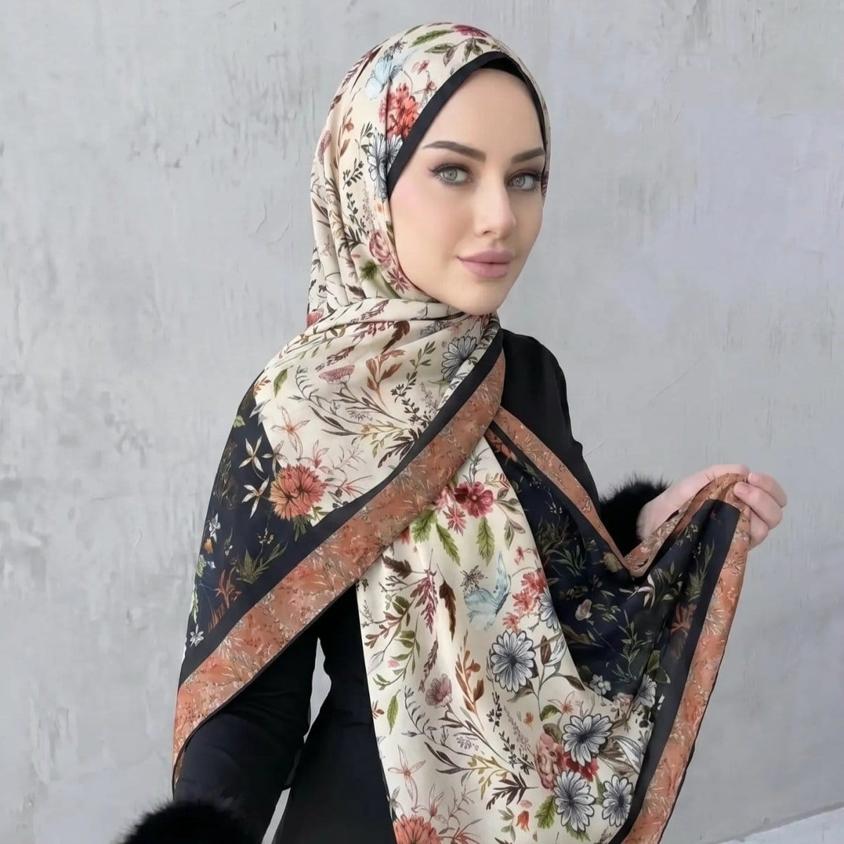 Printed Hijab Scarf(MH239) - A-1 Thread Vault