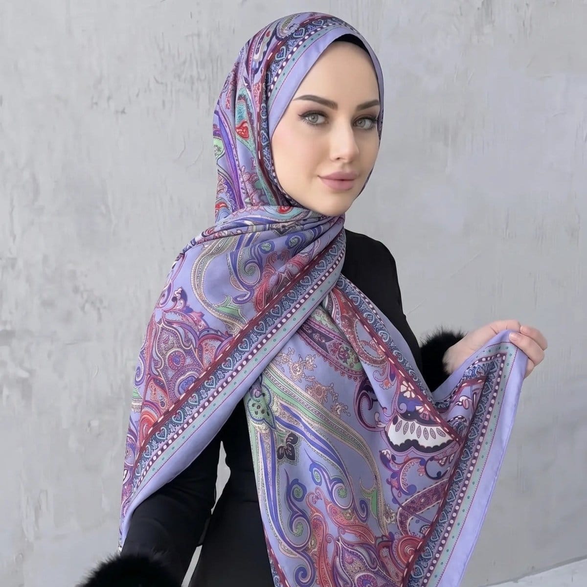 Printed Hijab Scarf(MH239) - A-1 Thread Vault