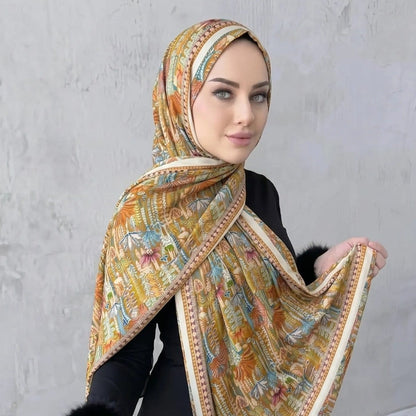 Printed Hijab Scarf(MH239) - A-1 Thread Vault