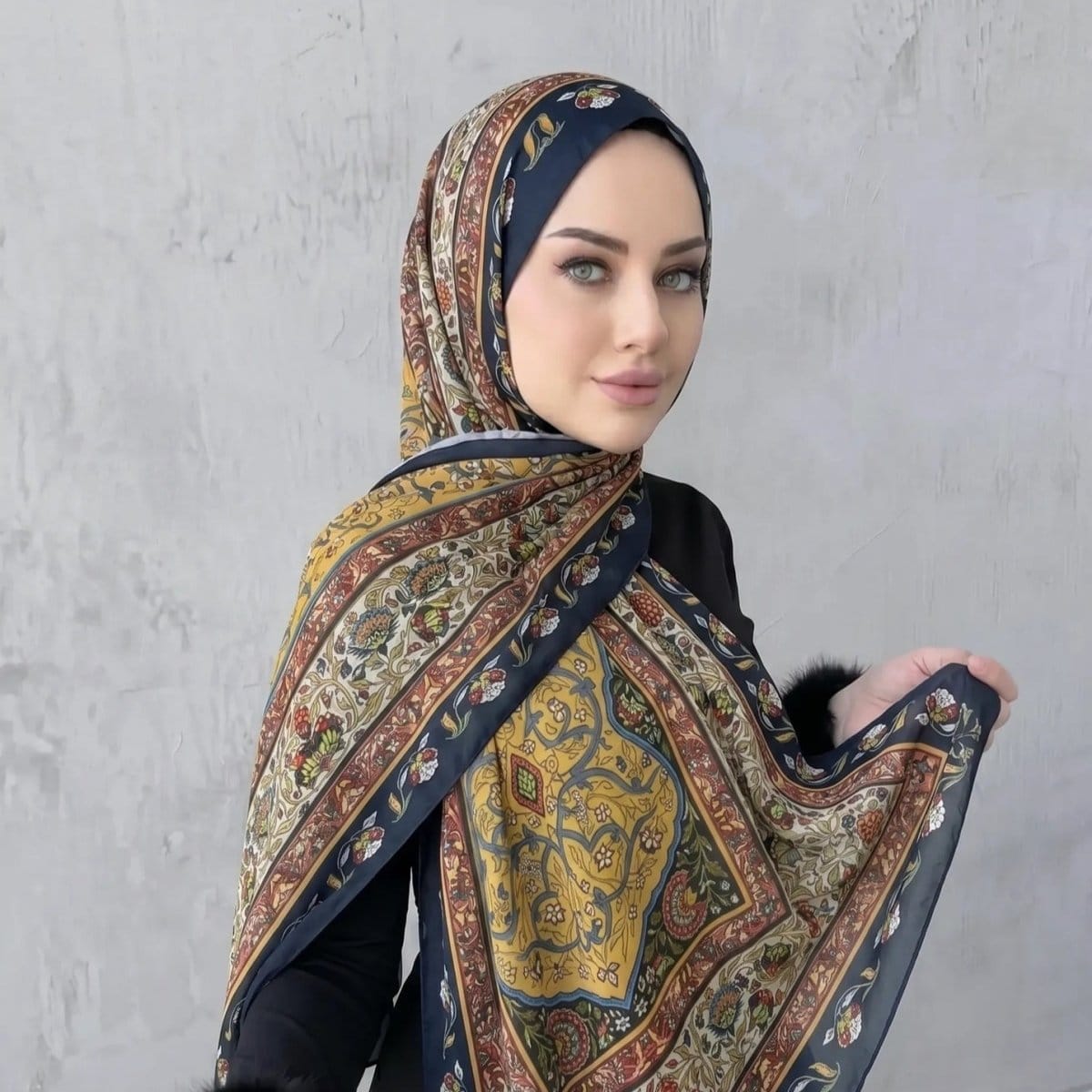 Printed Hijab Scarf(MH239) - A-1 Thread Vault