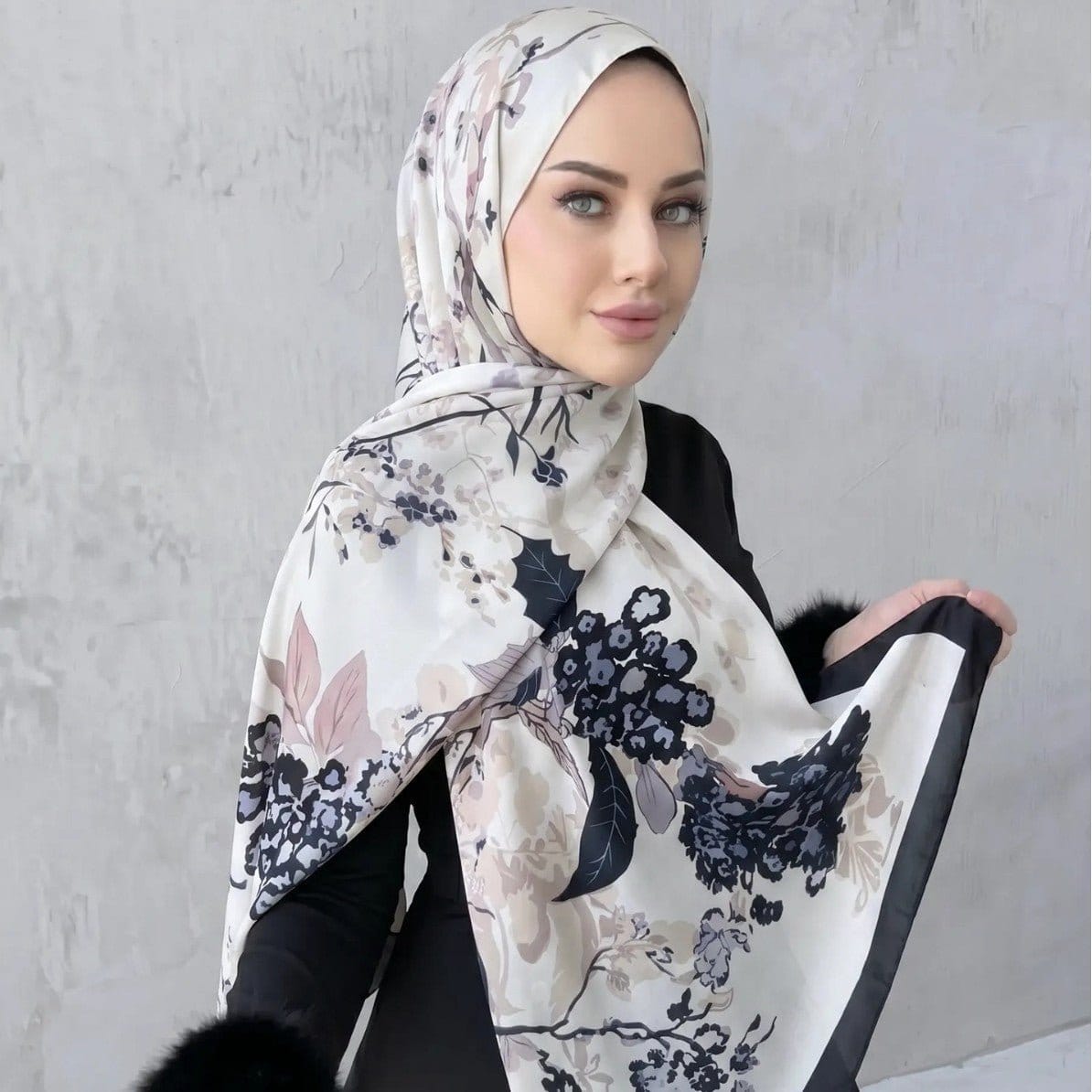 Printed Hijab Scarf(MH239) - A-1 Thread Vault