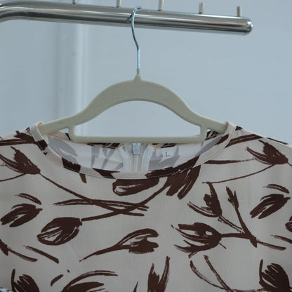 Printed Washed-Crinkle Bell Sleeve Maxi Dress(MS474) - A-1 Thread Vault