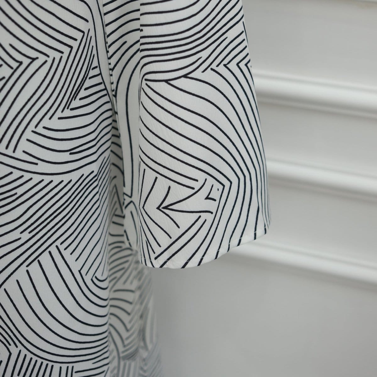 Printed Washed-Crinkle Bell Sleeve Maxi Dress(MS474) - A-1 Thread Vault