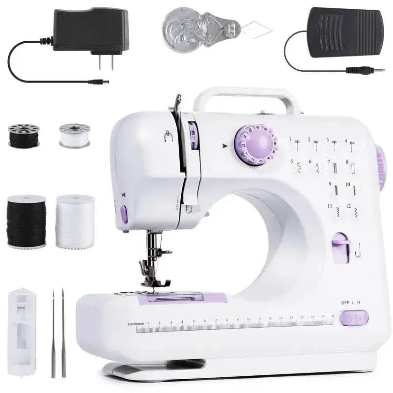 Pro Portable Electric Sewing Machine – 12 Stitches, Adjustable Speed, Multifunctional - A-1 Thread Vault