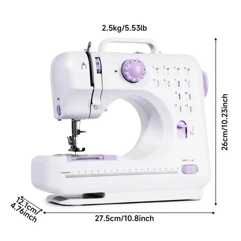 Pro Portable Electric Sewing Machine – 12 Stitches, Adjustable Speed, Multifunctional - A-1 Thread Vault