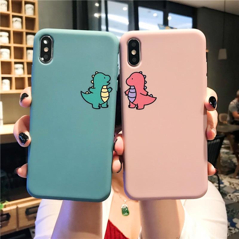 Cute Couple Dinosaur iPhone Case - A-1 Thread Vault