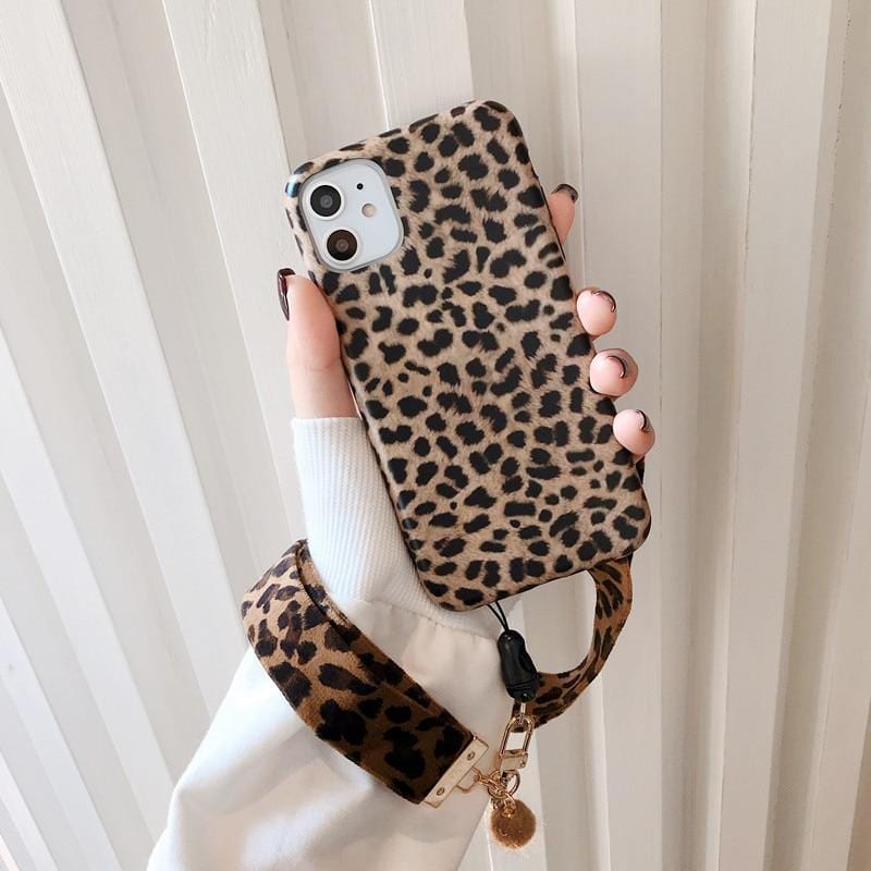 Leopard Print Lanyard iPhone Case - A-1 Thread Vault