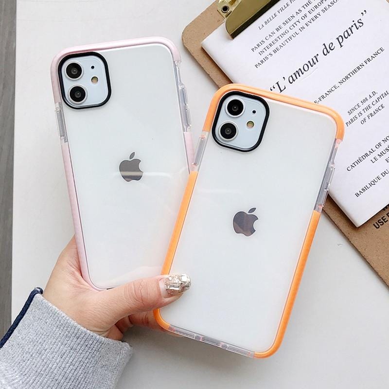 Solid Color Clear Shockproof iPhone Case - A-1 Thread Vault