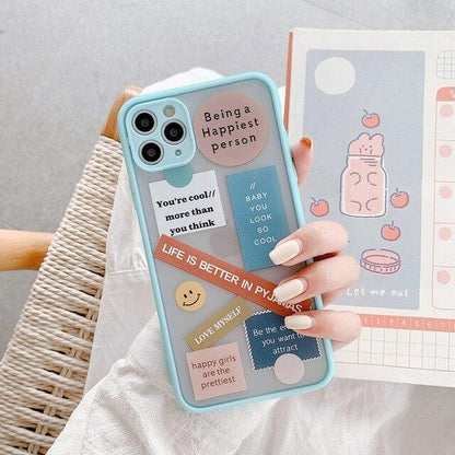 Cute Label Words iPhone Case - A-1 Thread Vault