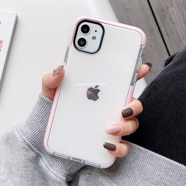 Solid Color Clear Shockproof iPhone Case - A-1 Thread Vault