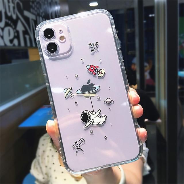 Cute Cartoon Astronaut Planet iPhone Case - A-1 Thread Vault