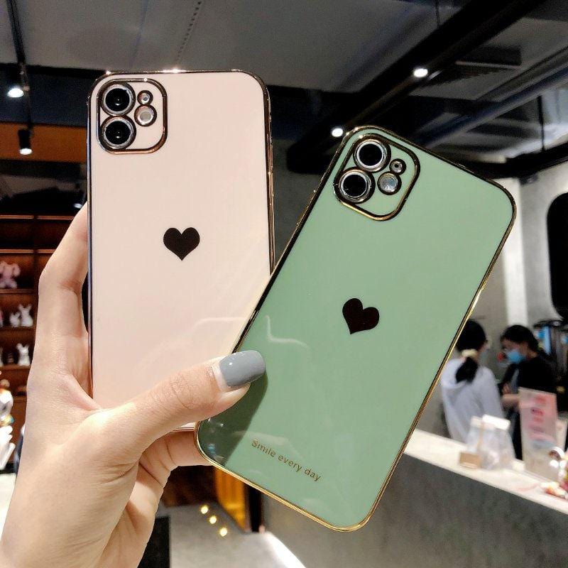 Protective Electroplated Love Heart iPhone Case - A-1 Thread Vault