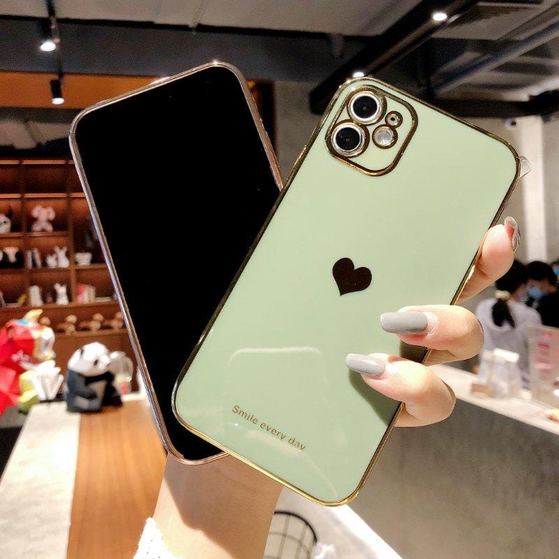 Protective Electroplated Love Heart iPhone Case - A-1 Thread Vault