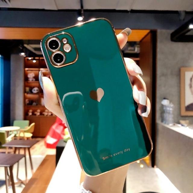 Protective Electroplated Love Heart iPhone Case - A-1 Thread Vault