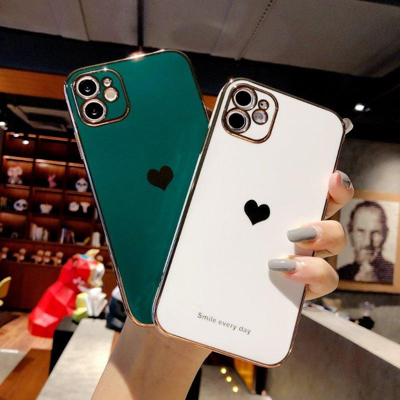 Protective Electroplated Love Heart iPhone Case - A-1 Thread Vault