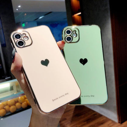 Protective Electroplated Love Heart iPhone Case - A-1 Thread Vault