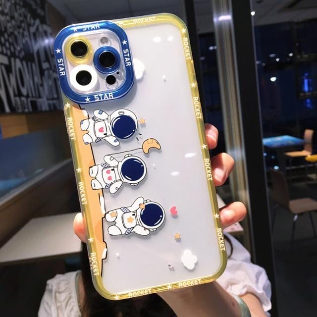 Shockproof Cartoon Astronaut iPhone Case - A-1 Thread Vault