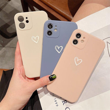 Shockproof Soft Love Heart iPhone Case - A-1 Thread Vault