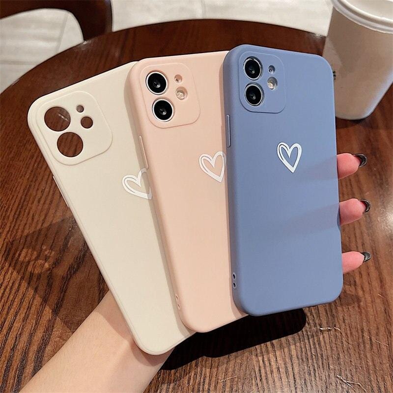 Shockproof Soft Love Heart iPhone Case - A-1 Thread Vault