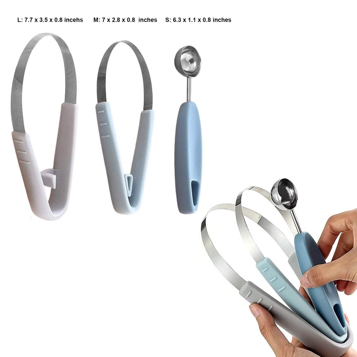 Professional 3-In-1 Stainless Steel Watermelon Melon Baller Scoop Seed Remover Fruit Carving Tool Set - A-1 Thread Vault