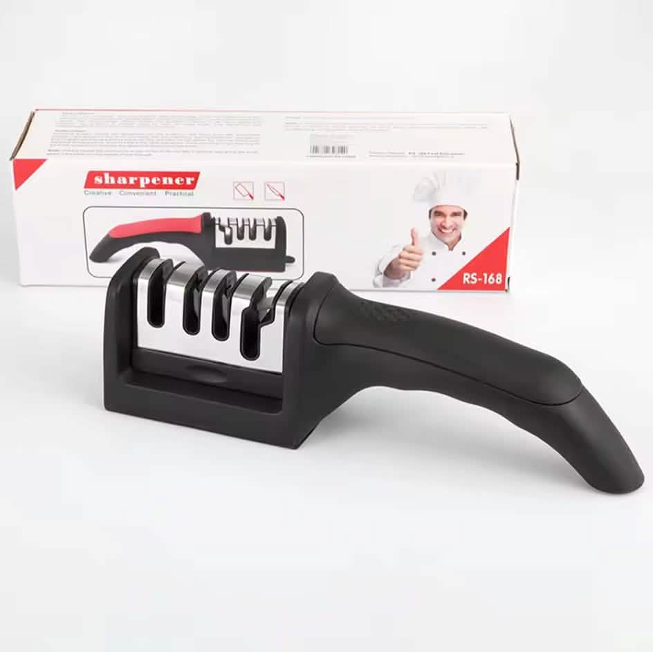 Professional Knife Sharpener 4 Stages Stone Tungsten Diamond Ceramic Tool - A-1 Thread Vault