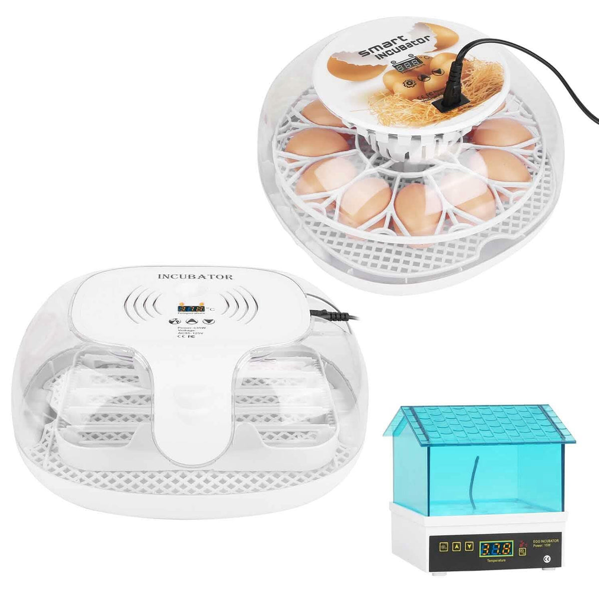 Professional Poultry Hatcher with Digital Display Automatic Temperature Humidity - A-1 Thread Vault