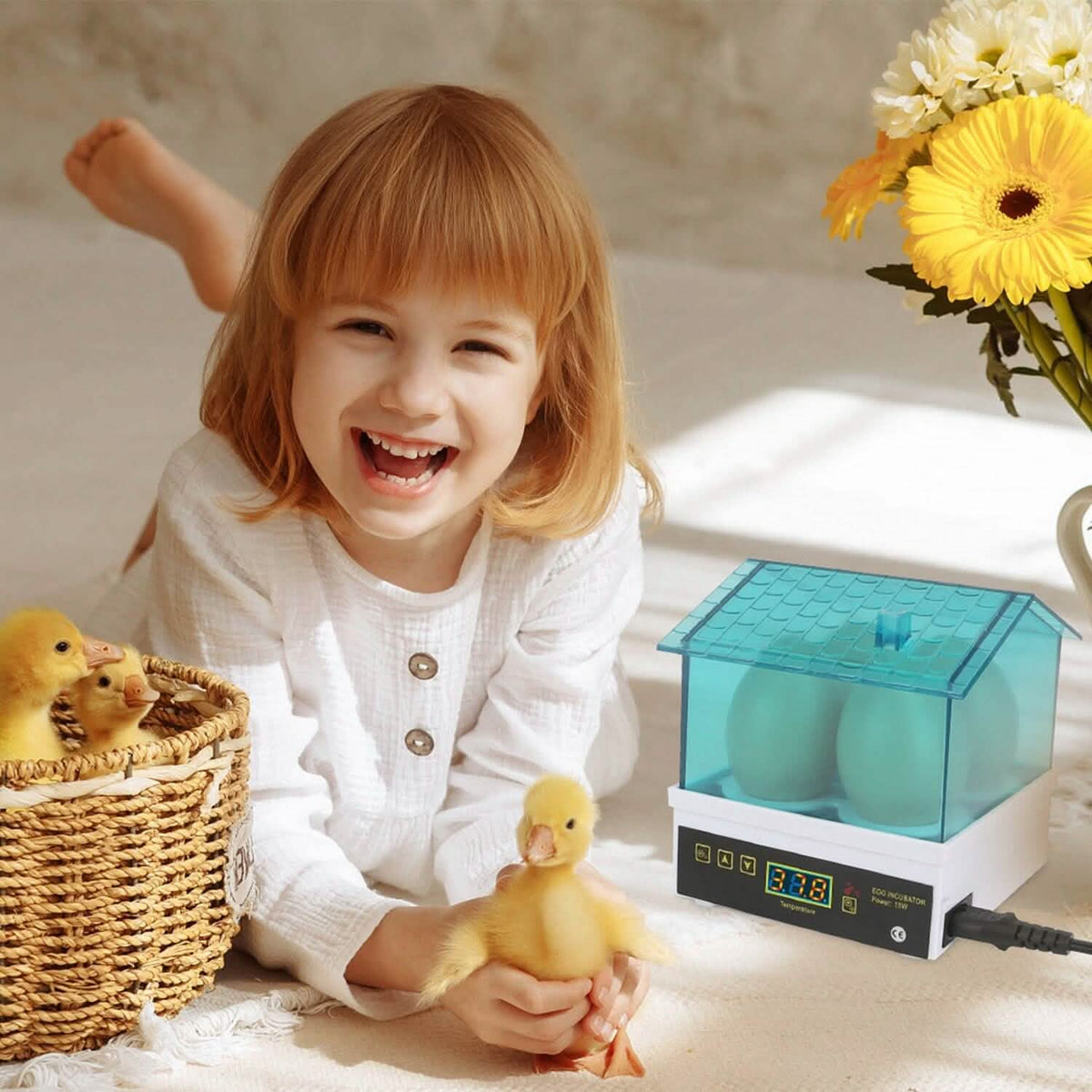 Professional Poultry Hatcher with Digital Display Automatic Temperature Humidity - A-1 Thread Vault