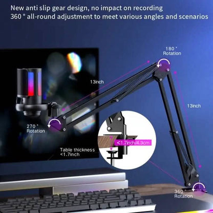 Professional Recording Microphone with Adjustable Cantilever Stand - A-1 Thread Vault