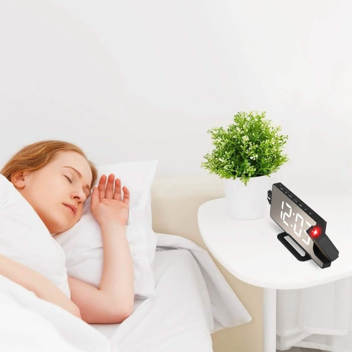Projection Alarm Clock LED Digital Alarm Clock with Dual Alarms Snooze - A-1 Thread Vault