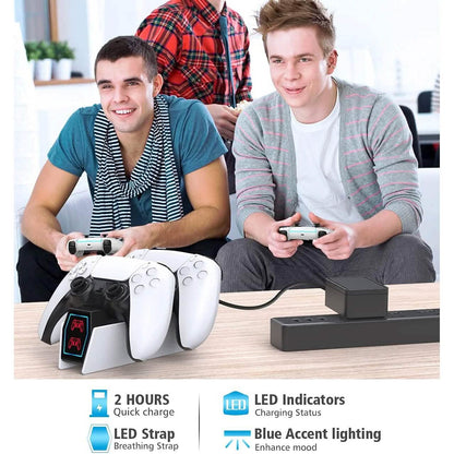 PS5 Controller Charger Station with Fast Charging AC Adapter 5V/3A (Refurbished) - A-1 Thread Vault
