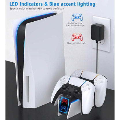 PS5 Controller Charger Station with Fast Charging AC Adapter 5V/3A (Refurbished) - A-1 Thread Vault