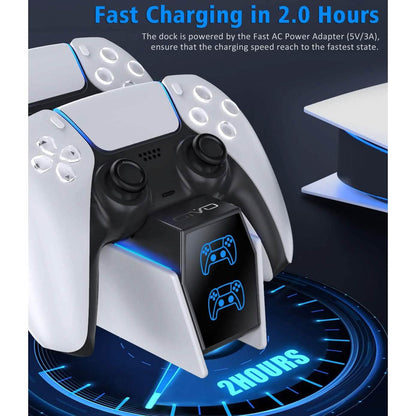PS5 Controller Charger Station with Fast Charging AC Adapter 5V/3A (Refurbished) - A-1 Thread Vault