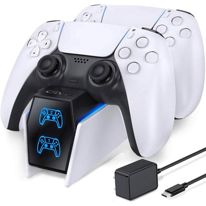 PS5 Controller Charger Station with Fast Charging AC Adapter 5V/3A (Refurbished) - A-1 Thread Vault